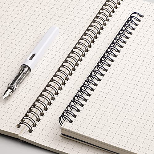 EMSHOI Graph Grid Journal Notebook, 2 Pack, 320 Pages, B5 (7.4" x 10") | 100 GSM Thick Paper, Flexible Plastic Cover, Spiral-bound, for School, Student, Note Taking, Math, Engineering (Brown & Blue) - color: Brown Blue, style: B5-Graph