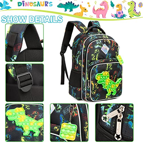 Backpack for Girls Elementary Preschool Kids Lunch Box for School - color: Boys Dinosaur Bag