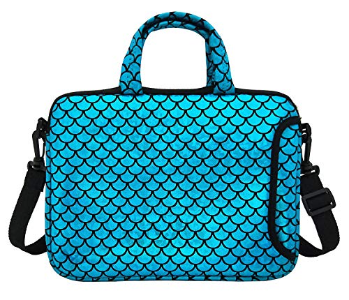 11.6-Inch Laptop Shoulder Messenger Carrying Bag Case Sleeve For 11" 11.6" 12" 12.5 inch Macbook/Notebook/Chromebook - color: Blue