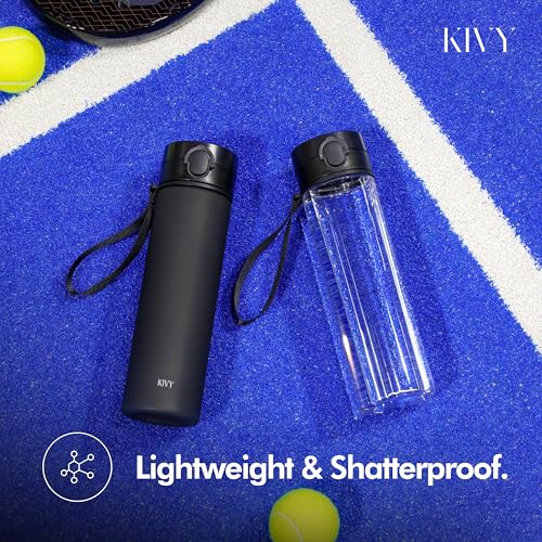 KIVY Tritan Water Bottle 50oz [WITH FLIP LID] - Reusable & Slim Waterbottle for Travel, Gym & School - For Women & Men - Dishwasher Safe - Skinny Leak Proof & Lightweight Bottle - BPA Free - color: 07 Light Green