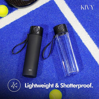 KIVY Tritan Water Bottle 50oz [WITH FLIP LID] - Reusable & Slim Waterbottle for Travel, Gym & School - For Women & Men - Dishwasher Safe - Skinny Leak Proof & Lightweight Bottle - BPA Free - color: 07 Light Green