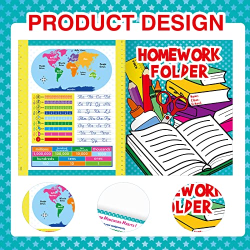 Colarr 12 Pcs A4 File Folders for Students, Multicolor, 9.5 x 12 Inch