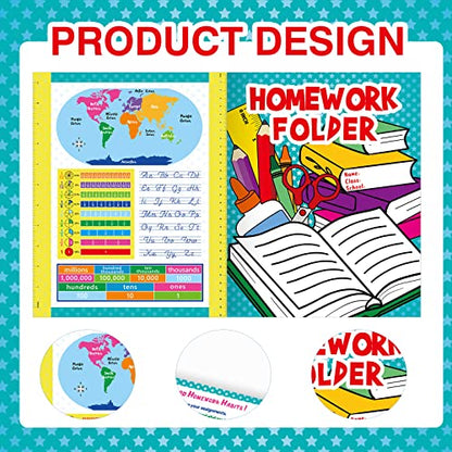 Colarr 12 Pcs A4 File Folders for Students, Multicolor, 9.5 x 12 Inch
