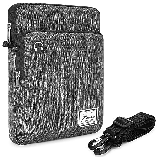 KIZUNA Tablet Sleeve Case 10 Inch Water Resistant Shoulder Messenger iPad Bag for 9.7" 10.5" 11" iPad Pro M2/10.9" iPad A14 Air 5/10.5" Surface Go 3/10.5" Samsung Galaxy Tab A S6/Huawei MediaPad,Grey - color: Grey
