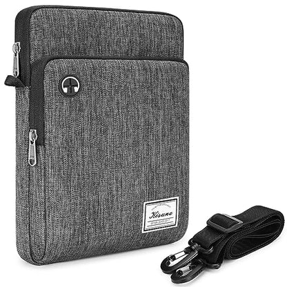 KIZUNA Tablet Sleeve Case 10 Inch Water Resistant Shoulder Messenger iPad Bag for 9.7" 10.5" 11" iPad Pro M2/10.9" iPad A14 Air 5/10.5" Surface Go 3/10.5" Samsung Galaxy Tab A S6/Huawei MediaPad,Grey - color: Grey