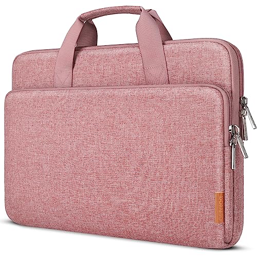 DOMISO 15.6 inch Laptop Case Sleeve Protective Cover Compatible with 16 inch MacBook Pro M4 M3 M2/Pro Max,15.6-16 inch HP Dell ASUS Lenovo Chromebook,Waterproof Computer Cases Bag with Handle,Pink - color: Pink, size: 15.6 inch