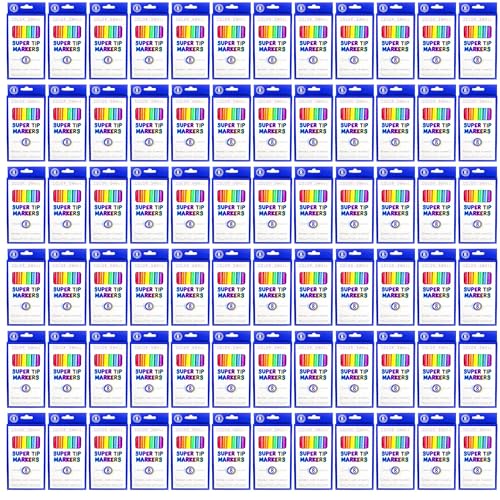 Color Swell Washable Bulk Markers Pack 72 Boxes of 8 Vibrant Colors Each (288 Total) for Parties, Classrooms, Home - Super Tip Bulk Markers - size: 72 Pack | 576 Markers