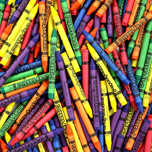 Craytastic! (264) Premium Bulk Crayons (6 Colors) for Schools, Classrooms, Restaurants, Offices, Crafts and More - Safety Tested Compliant with ASTM D-4236