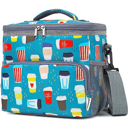 GYEUKHAM Insulated Lunch Bag for Adult/Women/Men, Reusable Large Lunch Box Cooler Soft Leakproof Tote, Thermal Meal Prep Lunch Pail with Adjustable Shoulder Strap for School/Travel/Office, Cup - color: Cup