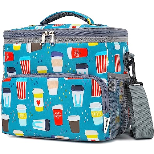 GYEUKHAM Insulated Lunch Bag for Adult/Women/Men, Reusable Large Lunch Box Cooler Soft Leakproof Tote, Thermal Meal Prep Lunch Pail with Adjustable Shoulder Strap for School/Travel/Office, Cup - color: Cup