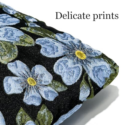 Puffy Laptop Sleeve 13-14 Inch, Soft Laptop Case, Blue Flower | Compatible with 13-14 Inch Macbook Pro/Air/Neo, Asus/Dell Xps/Lenovo Laptops, Protective Carrying Bag for Women and Men - color: Blue Flower, size: 13/14