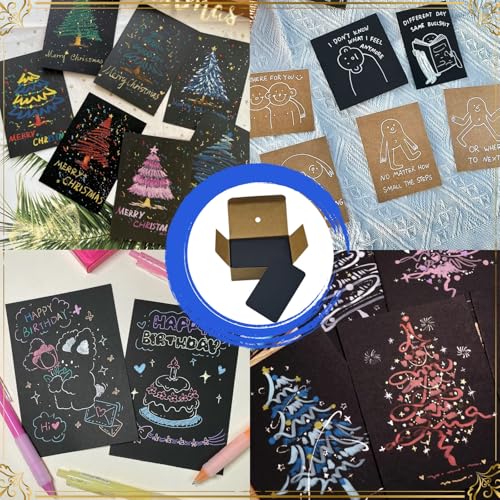 Astero Small Blank 3.5x2in Mini Index Cards & Flash Cards Blank Blank Business Cards to Write On Small Note Cards for Greeting Postcards Vocabulary Bookmarks DIY Messages (Black, 100pcs) - color: Black, size: 100pcs