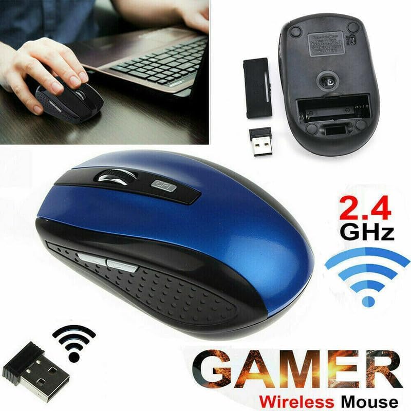 Wireless Mouse - Wireless Mouse for Laptop, 2.4GHz Wireless Mouse with USB Receiver, Ergonomic Mouse with 1600 DPI Optical Resolution, Compatible with Computer & Chromebook - color: Purple