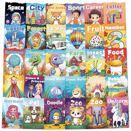 30Pcs Coloring Books for Kids Ages 3-4 4-8 8-12, Bulk Kids Colouring Book | Large Print Color Books Set for Kids, Birthday Party Favors Gifts, School Classroom Activity Supplies, Holiday Bags Stuffers