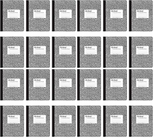 Oxford Composition Notebooks, Wide Ruled Paper, 9-3/4 x 7-1/2 Inches, 100 Sheets, Black, 6 Count (63764) (Pack of 4) - color: Black, size: Wide Rule (Pack of 4)
