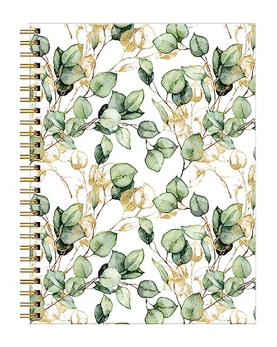 Spiral Journal Notebook for Women,A5 College Ruled Notebooks 6"x 8.4",Gold Eucalyptus Branches 120 Pages Lined Journal with Premium Thick Paper,Perfect for School Office Home Gifts(Watercolor Tropical - color: Watercolor Tropical Plants