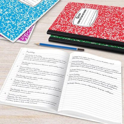 Rosmonde 5000 Pack (Pallet) Composition Notebooks Bulk, College Ruled, Jumbo Pallet of Composition Notebooks, 200 Pages (100 Sheets), 9-3/4 x 7-1/2, Bulk for School Districts, 4-7 Days Transit - size: 5000 Pack | District Pallet, style: Color Marble