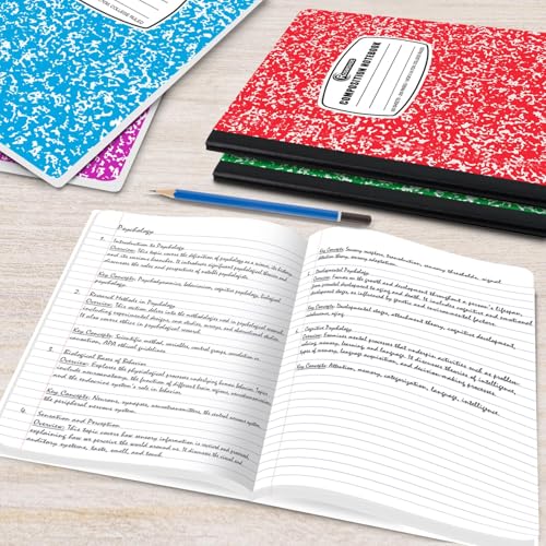 Rosmonde 5000 Pack (Pallet) Composition Notebooks Bulk, College Ruled, Jumbo Pallet of Composition Notebooks, 200 Pages (100 Sheets), 9-3/4 x 7-1/2, Bulk for School Districts, 4-7 Days Transit - size: 5000 Pack | District Pallet, style: Color Marble