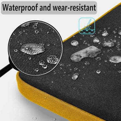 Hseok Laptop Shoulder Bag 15-15.6 inch Shockproof Water-Resistant HandBag with Small Case Compatible with MacBook Pro Neo 16" M5 M4 M3 M2 M1, Mac Pro Air 15", XPS 15/16, Most 15" 15.6" 16",BK-yellow - color: Black-yellow, size: 15"-15.6"