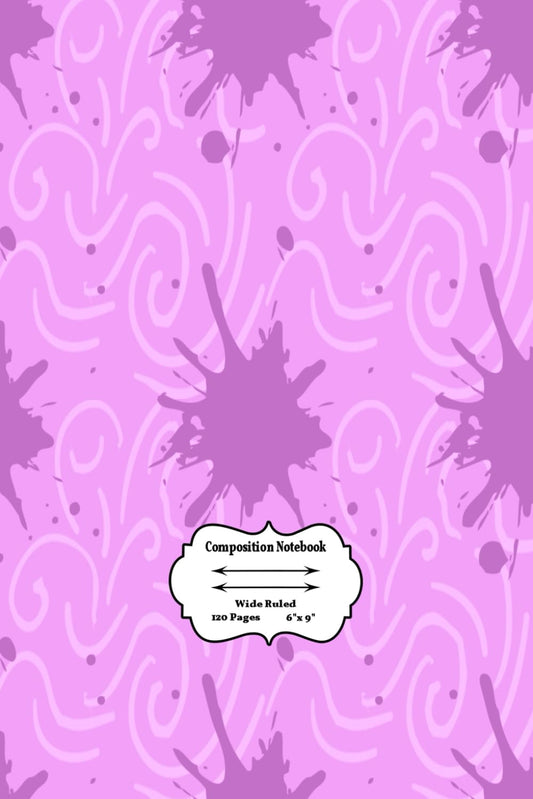 Wide Ruled School Subject Composition Notebook 120 Colorful Line Pattern: Blank Lined Pages elementary school lined notebook Notebook For School College Notebook For High School Students