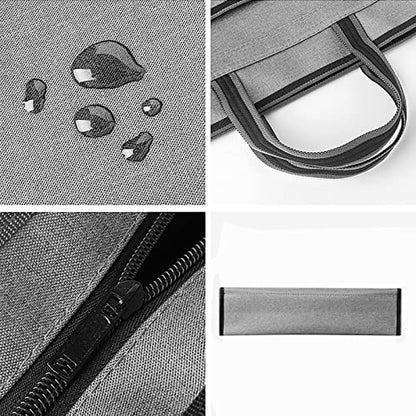 Oxford Zippered Document Bag with Handle File Tote Bag Pouch for Carrying Paper Files Books Filing Folder 1 Pack (Gray) - color: Gray