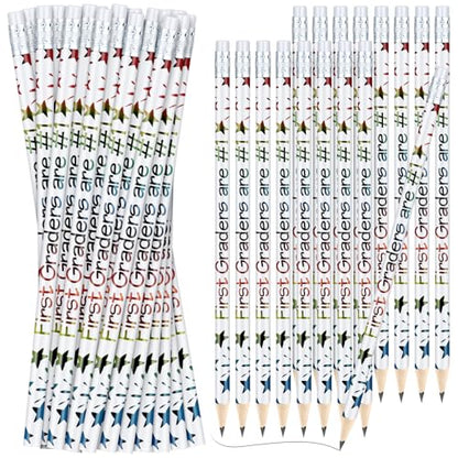 Tenceur 48 Pcs 1st Graders Pencils Bulk Motivational Pencils with Erasers Inspirational Pencil with Back to School Supplies for Kids Student Teacher Classroom Reward - style: 1st Graders