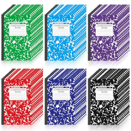 Fainne 60 Pack Composition Notebooks College Ruled A5 Composition Notebook Bulk Marble Notebooks 30 Sheets (60 Pages) for Student Journal Classroom Office School Supplies(6 Color) - color: 6 Color