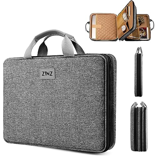 ZINZ Slim Expandable Laptop Case 15.6 Inch Sleeve Upgraded Protective Durable Recycled Carrying Case Compatible with MacBook 15" & 16" and Most 15" 15.6" 16" Notebook,D01G03 - color: D01g03, size: 15.6"