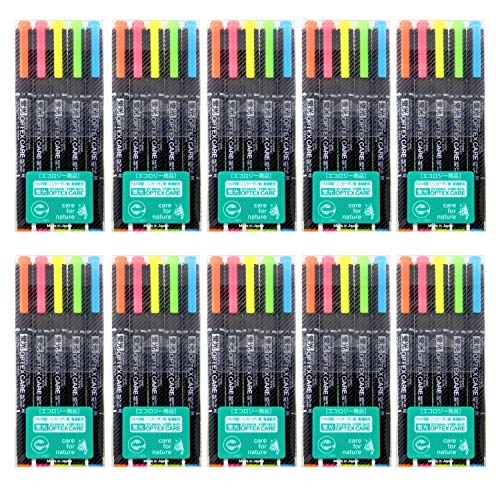 Zebra B-WKCR1-5C Highlighter, Optex Care, 5 Colors, 10 Pieces - color: Set of 5 colors, 10 pieces
