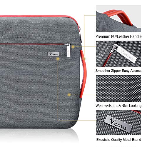Voova Laptop Sleeve Case 15.6 16 Inch with Handle, 360° Protective Waterproof Slim Computer Bag Cover Compatible with MacBook Pro M2/M3/M4 16, HP Acer Lenovo Yoga ThinkPad Asus Laptop, Grey - color: Grey, size: 15.6-16 Inch