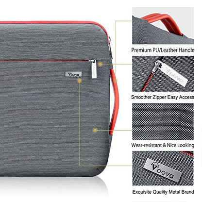 Voova Laptop Sleeve Case 15.6 16 Inch with Handle, 360° Protective Waterproof Slim Computer Bag Cover Compatible with MacBook Pro M2/M3/M4 16, HP Acer Lenovo Yoga ThinkPad Asus Laptop, Grey - color: Grey, size: 15.6-16 Inch