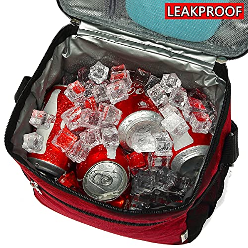 GYEUKHAM Insulated Lunch Bag for Adult/Women/Men, Reusable Large Lunch Box Cooler Soft Leakproof Tote, Thermal Meal Prep Lunch Pail with Adjustable Shoulder Strap for Picnic/School/Travel/Office,Red - color: Deep Red