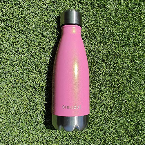 CHILLOUT LIFE 12oz Kids Insulated Stainless Steel Water Bottle, Leak Proof | Small Metal Water Bottle, Keeps Drinks Cold 24H & Hot 12H, Leak-Proof Screw Lid, Perfect for School, Travel & Sports - color: Pink Sparkle
