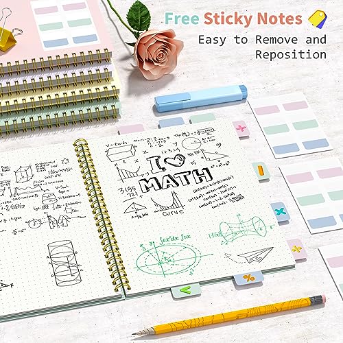Umriox Small Spiral Notebook, 4 Pack A5 Dotted Spiral Notebook 5.9" x 8.3" Dot Grid Paper 160 Pages, Dot Grid Journal Notebook for Note Taking, Work, School - size: 5.9 x 8.3 in, style: Dotted
