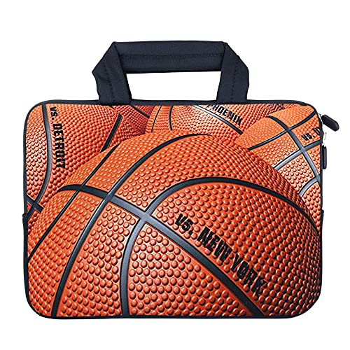 AMARY Laptop Sleeves 11.6" 12" Laptop Handle Bag Neoprene Notebook Carrying Pouch Chromebook Sleeves case (Basketball) - color: Basketball