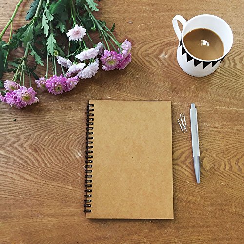 Twinkle Spiral Journal, 3Pack Spiral Notebooks, Thick Blank Paper 120 Pages Sketchbook, Notepad&Daily Planners (Khaki) - color: Khaki