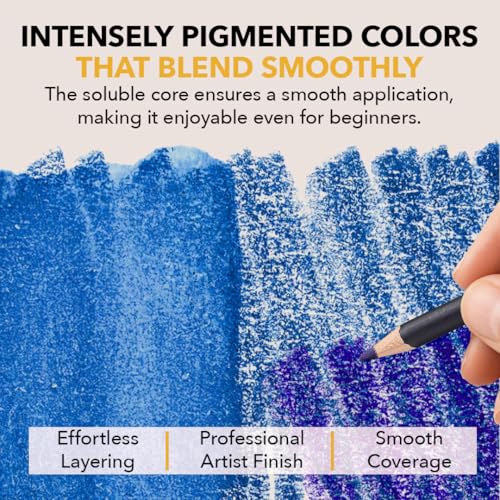 Castle Art Supplies Watercolor Pencils Set | 120 Vibrant Pigments for Blending, Drawing and Painting | Adults and Professionals | Presented in Tin Case