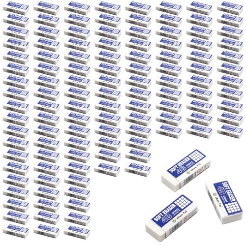 120 Pack White Erasers Bulk for Office, Office, Latex-Free Soft Erasers for Adult, Teachers as School Supplies