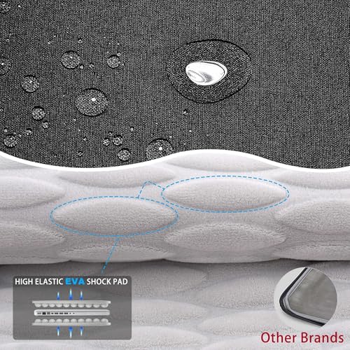ZINZ Laptop Shoulder Bag 12.3-13 inch Case Sleeve, Expandable Handbag with Valuables Compartment Compatible with MacBook Air/Pro/Neo 13", iPad 12.9"/13"/11", Shockproof,Black-Blue edge - color: Black-blue Edge
