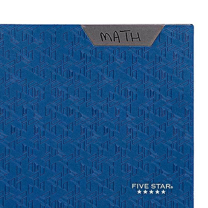 Five Star 2-Pocket Folder, Plastic Folder with Stay-Put Tabs and Prong Fasteners, Holds 8-1/2" x 11" Paper, Pacific Blue (72115) (Pack of 5) - color: Pacific Blue, size: 1 Count (Pack of 5)