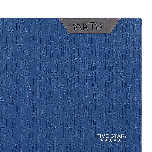Five Star 2-Pocket Folder, Plastic Folder with Stay-Put Tabs and Prong Fasteners, Holds 8-1/2" x 11" Paper, Pacific Blue (72115) (Pack of 5) - color: Pacific Blue, size: 1 Count (Pack of 5)
