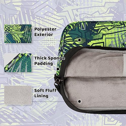 Choco Mocha Kids Tablet Sleeve Bag for Boys & Girls, (10-12.5Inch) - color: Geometry-green 12.5inch, size: 12.5inch(12.5 x 9.8 x 1.3)