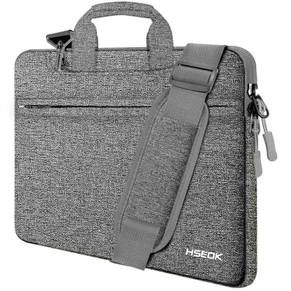 Hseok Laptop Shoulder Bag 13 13.3 14 Inch Case Compatible with MacBook Pro/Neo 14" M5/M4/M3/M2/M1,Mac Air/pro/Neo 13" and Most 13 13.3 14 Notebooks,Spill-Resistant Briefcase,Dark Gray & Gray - color: Dark Gray & Gray, size: 13-13.5 inch