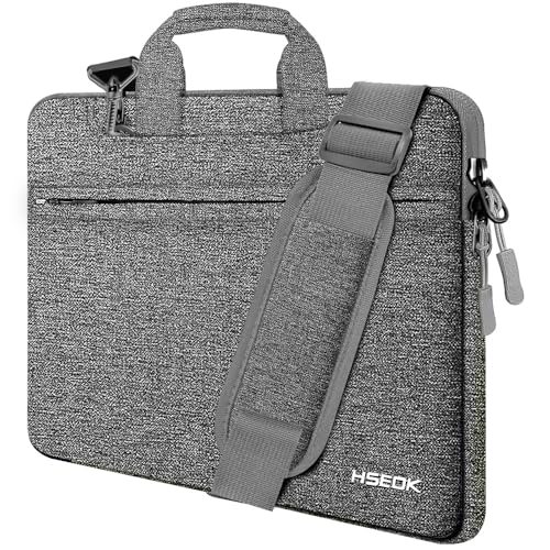 Hseok Laptop Shoulder Bag 13 13.3 14 Inch Case Compatible with MacBook Pro/Neo 14" M5/M4/M3/M2/M1,Mac Air/pro/Neo 13" and Most 13 13.3 14 Notebooks,Spill-Resistant Briefcase,Dark Gray & Gray - color: Dark Gray & Gray, size: 13-13.5 inch