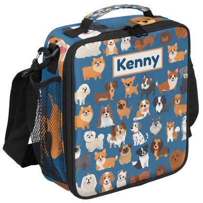 Custom Lunch Bag with Name, Personalized Name Insulated Lunch Bag Reusable Leakproof Kids Lunch Box for Girls Boys Cooler Tote Bag with Adjustable Shoulder Strap for School Picnic Work - color: Customized