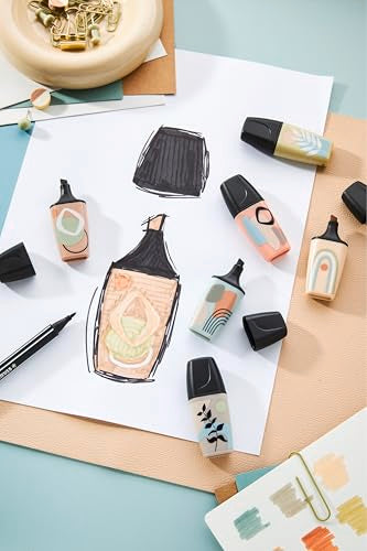 STABILO BOSS MINI Naturevibes - Highlighter - Pack of 6 - Assorted Colours - style: Pack of 6