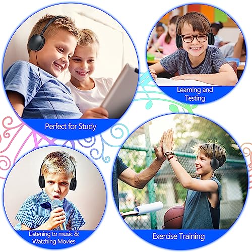 Kids Headphones Bulk 30 Pack for School Students Children | Wholesale Wired Headphones for Classroom,Group Learning, Computer Lab, Library, Online Lesson and Testing 3.5mm Jack (Black) - color: H003 Black Headphones