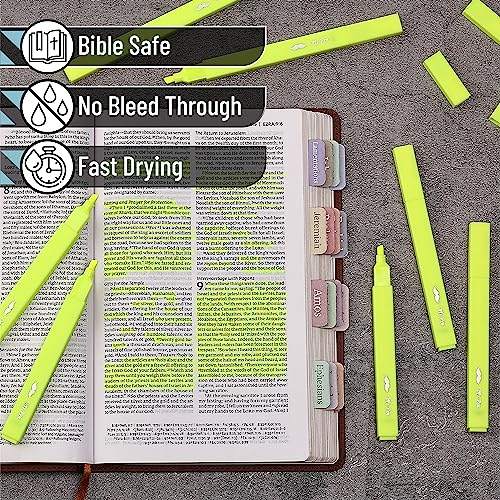 Mr. Pen- Yellow Aesthetic Bible Highlighters No Bleed Through, 12 pcs | Chisel Tip, Cute Highlighter for Journaling Supplies and School Accessories, Bible Highlighters and Pens No Bleed - size: 12 Pack