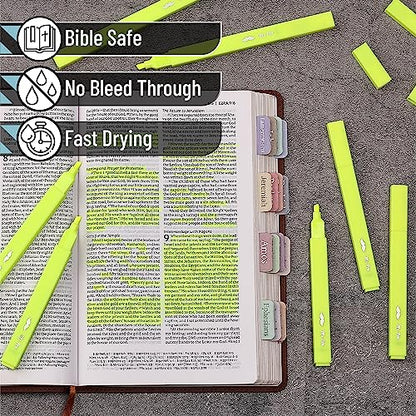 Mr. Pen- Yellow Aesthetic Bible Highlighters No Bleed Through, 12 pcs | Chisel Tip, Cute Highlighter for Journaling Supplies and School Accessories, Bible Highlighters and Pens No Bleed - size: 12 Pack