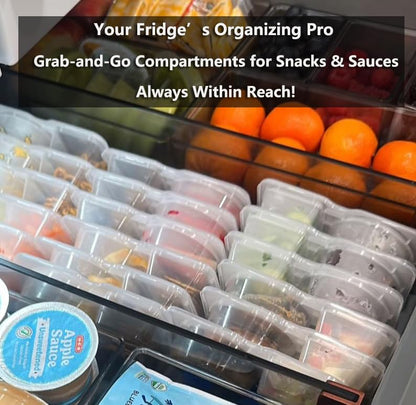 40 Sets Reusable Snack Containers Bulk , Double Compartment Snackle Box Container with Lids - Leak-Proof BPA-Free Food Storage, Condiments Portion Control Dip Cups for Kids School Lunches, Meal Prep - color: Transparent 40-pack